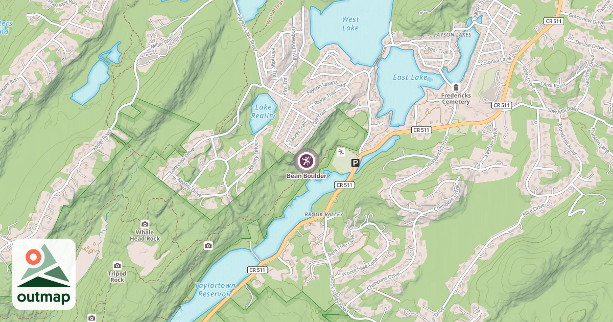 Map of Bean Boulder