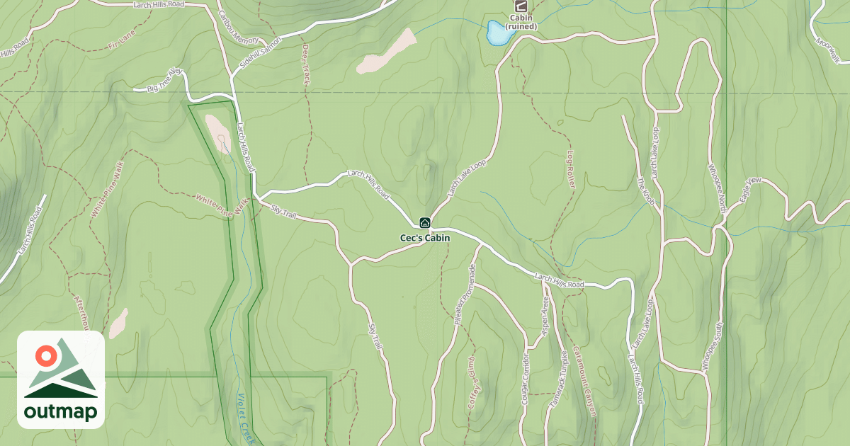Map of Cec's Cabin