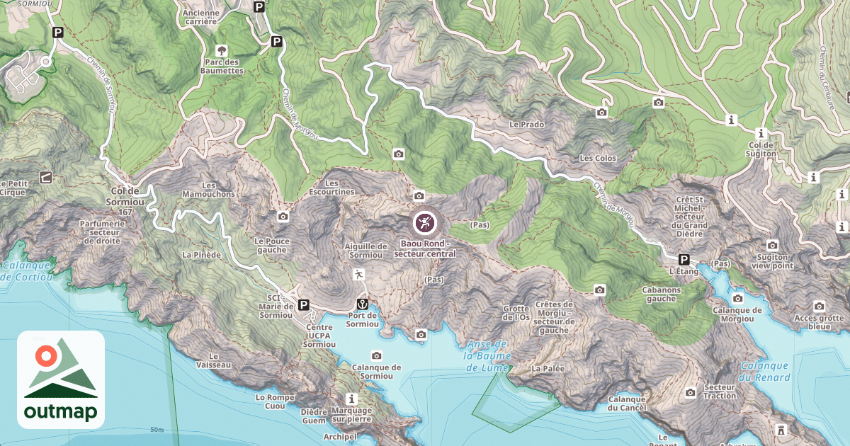 Map of Baou Rond - secteur central