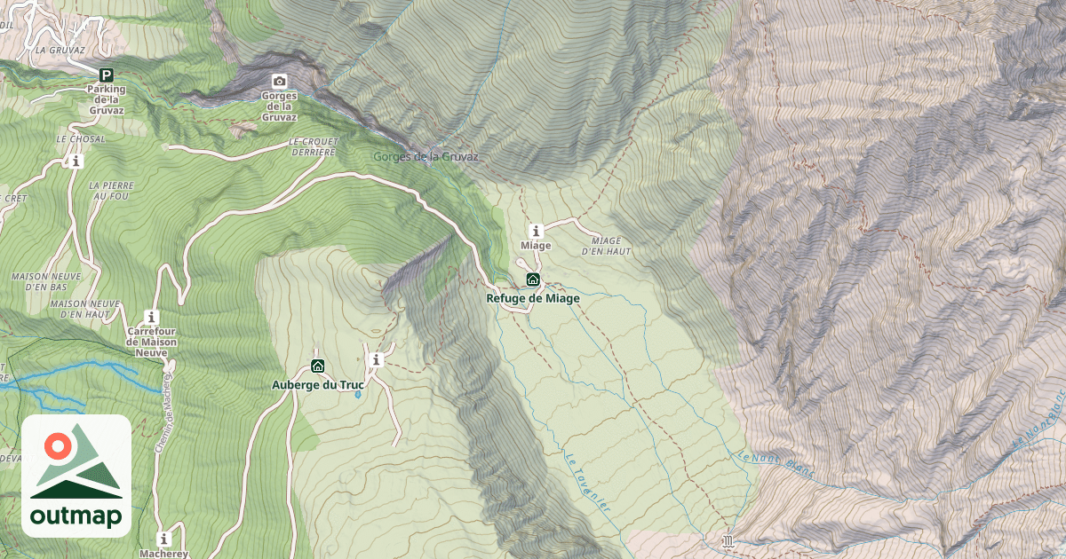 Map of Refuge de Miage