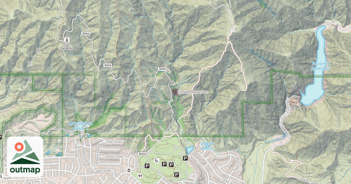 Map of Climbing Route Start