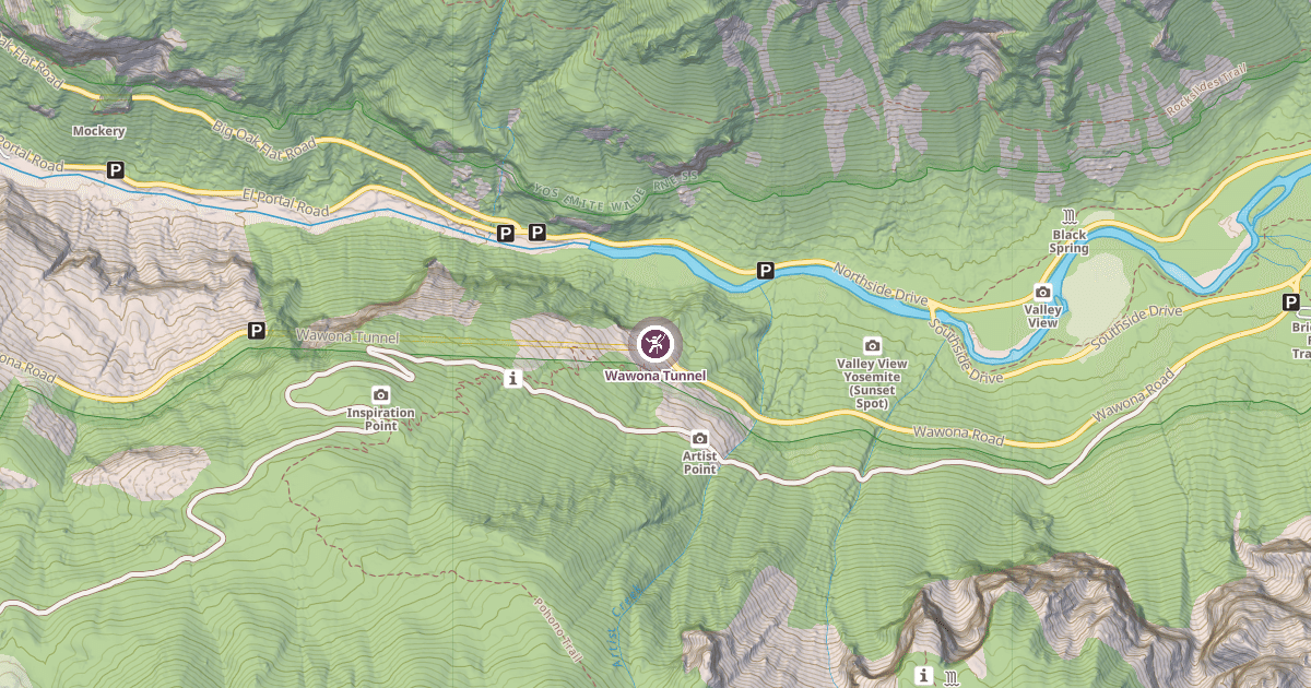 Map preview of Wawona Tunnel