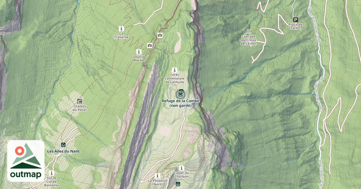 Map of Refuge de la Combe (non gardé)