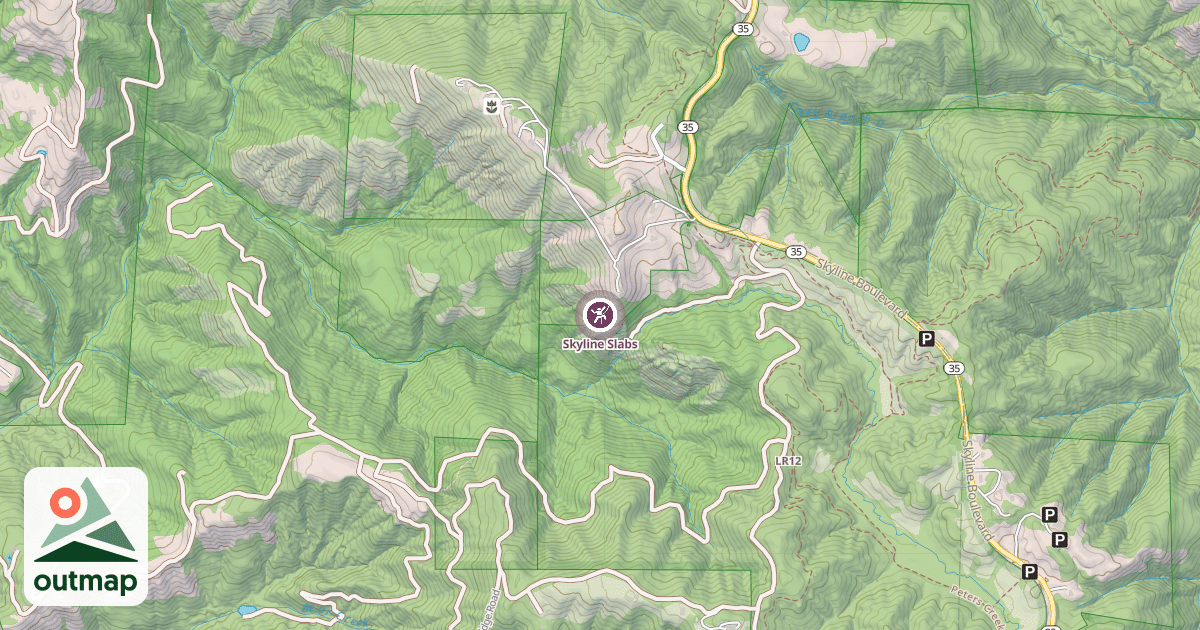 Map of Skyline Slabs