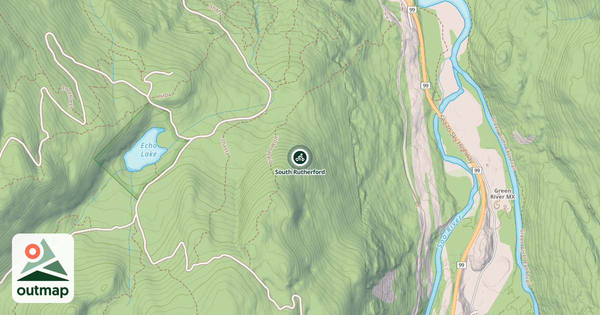 Map of South Rutherford