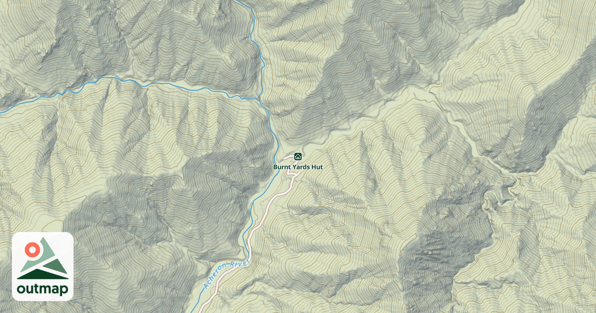 Map of Burnt Yards Hut