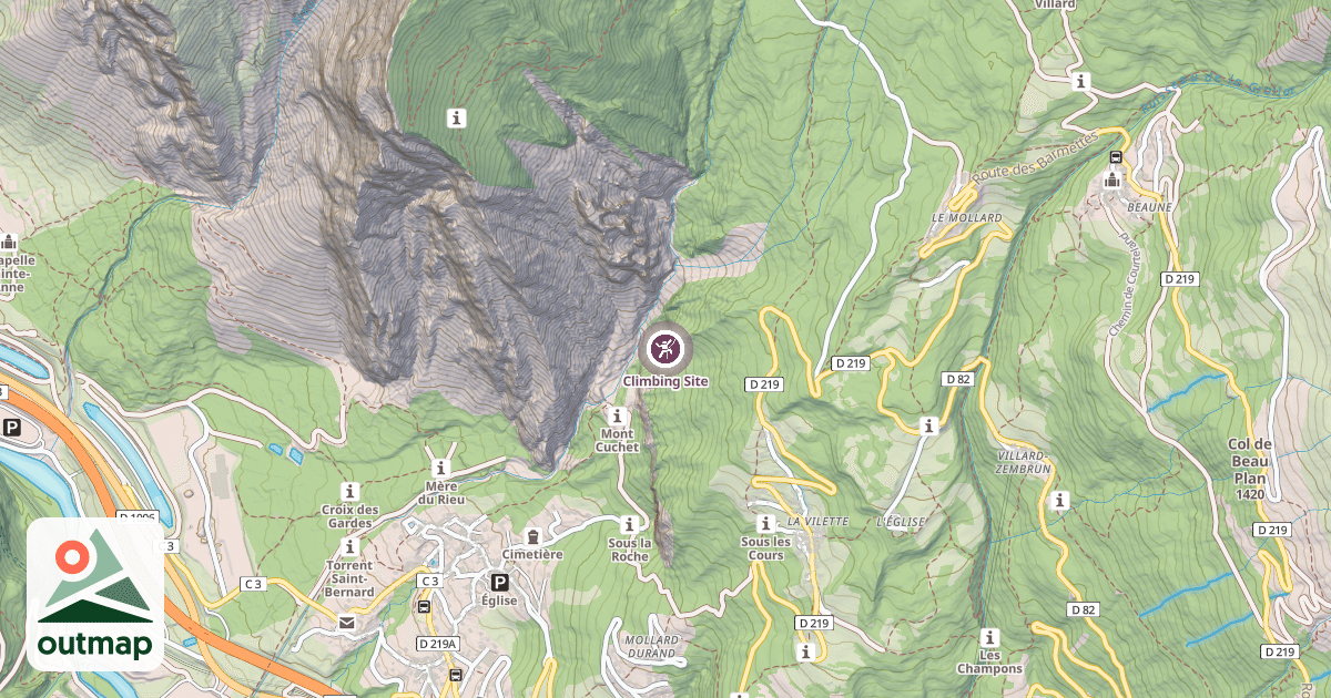Map of Climbing Site