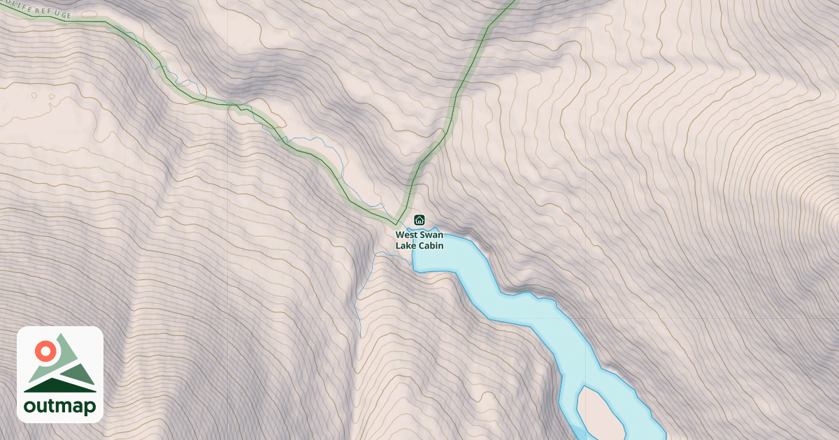 Map of West Swan Lake Cabin