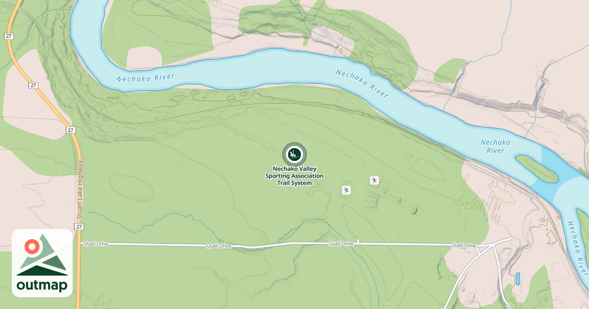 Map of Nechako Valley Sporting Association Trail System
