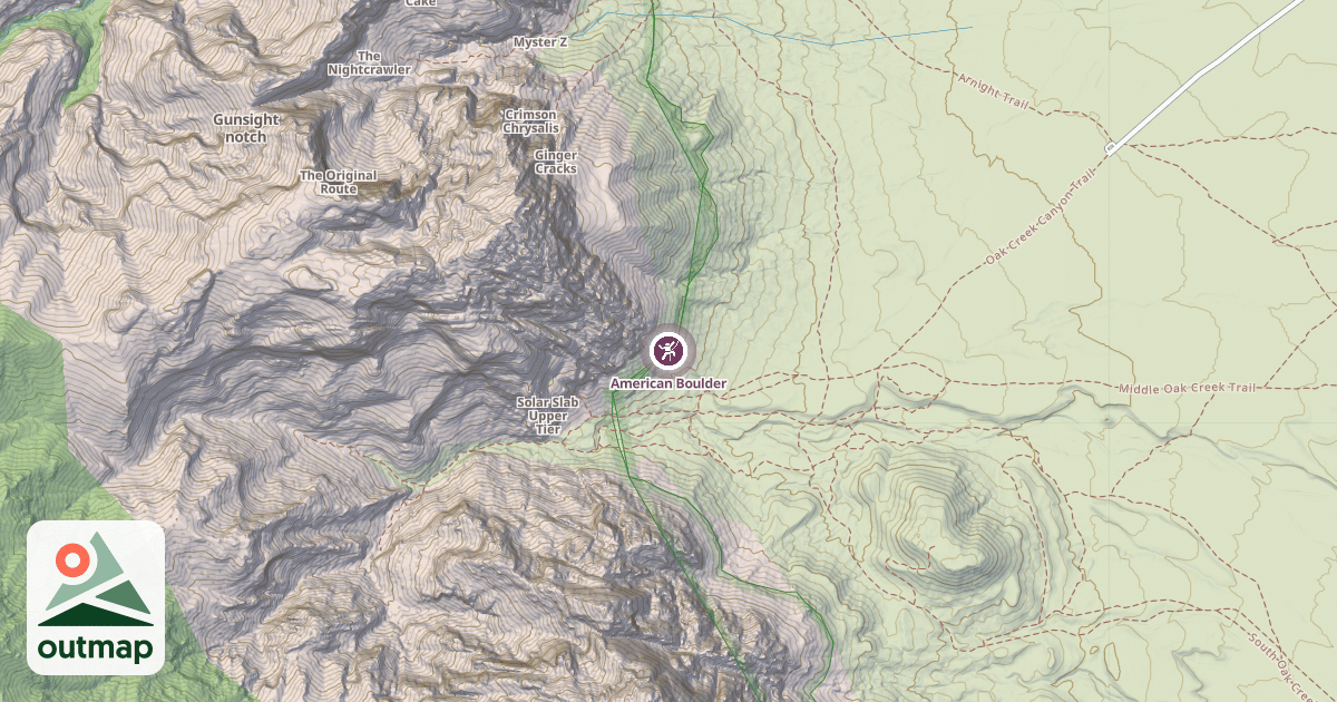 Map of American Boulder