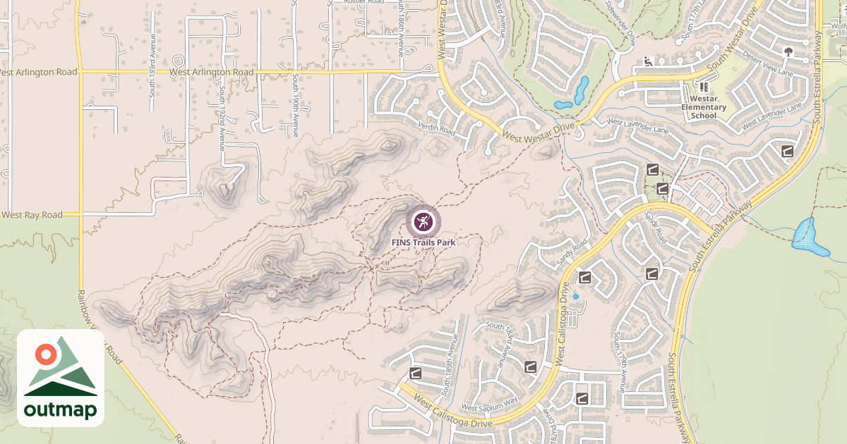 Map of FINS Trails Park