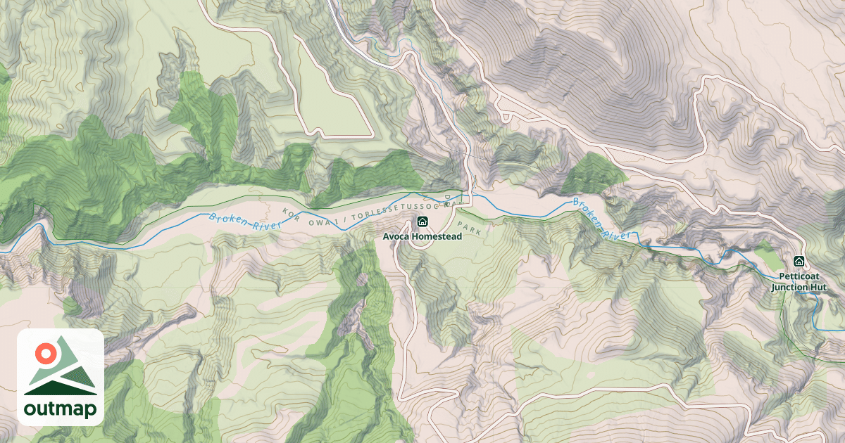 Map of Avoca Homestead