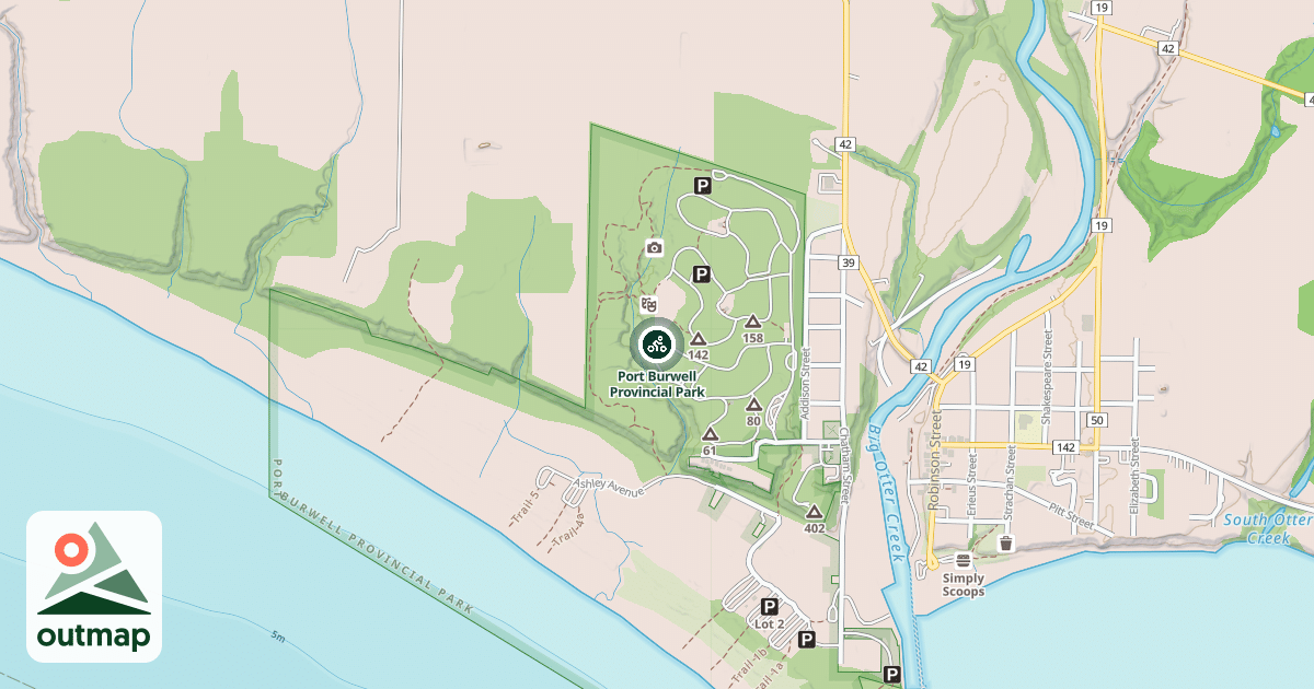 Map of Port Burwell Provincial Park