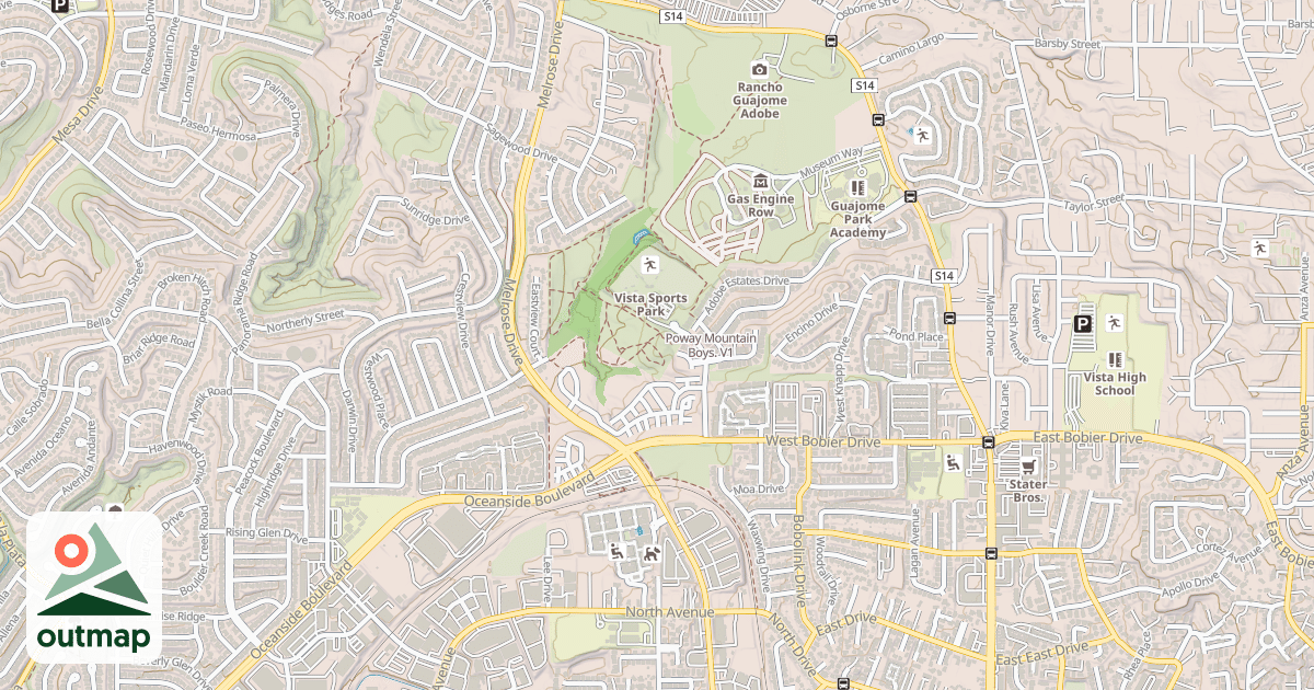 Map of Poway Mountain Boys.
