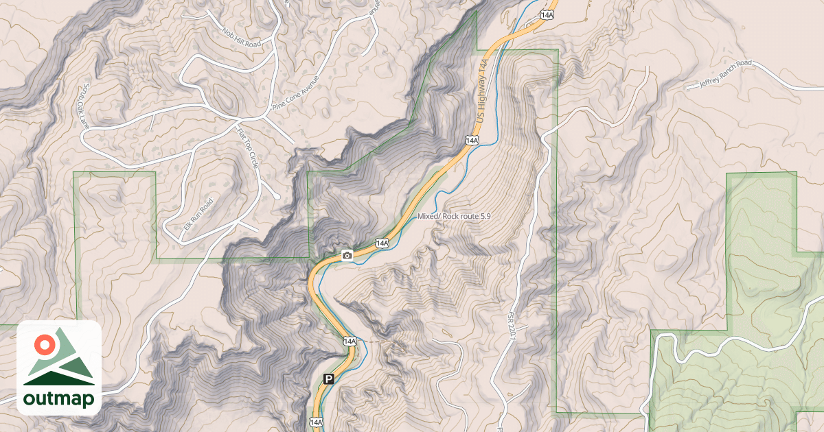 Map of Mixed/ Rock route