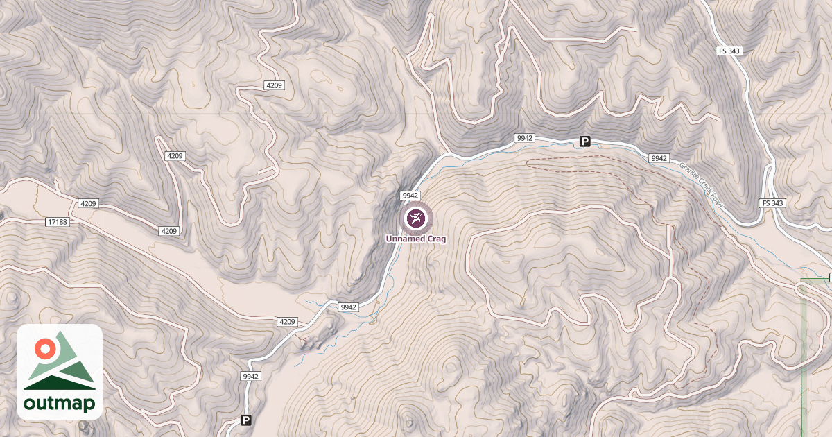 Map of Unnamed Crag