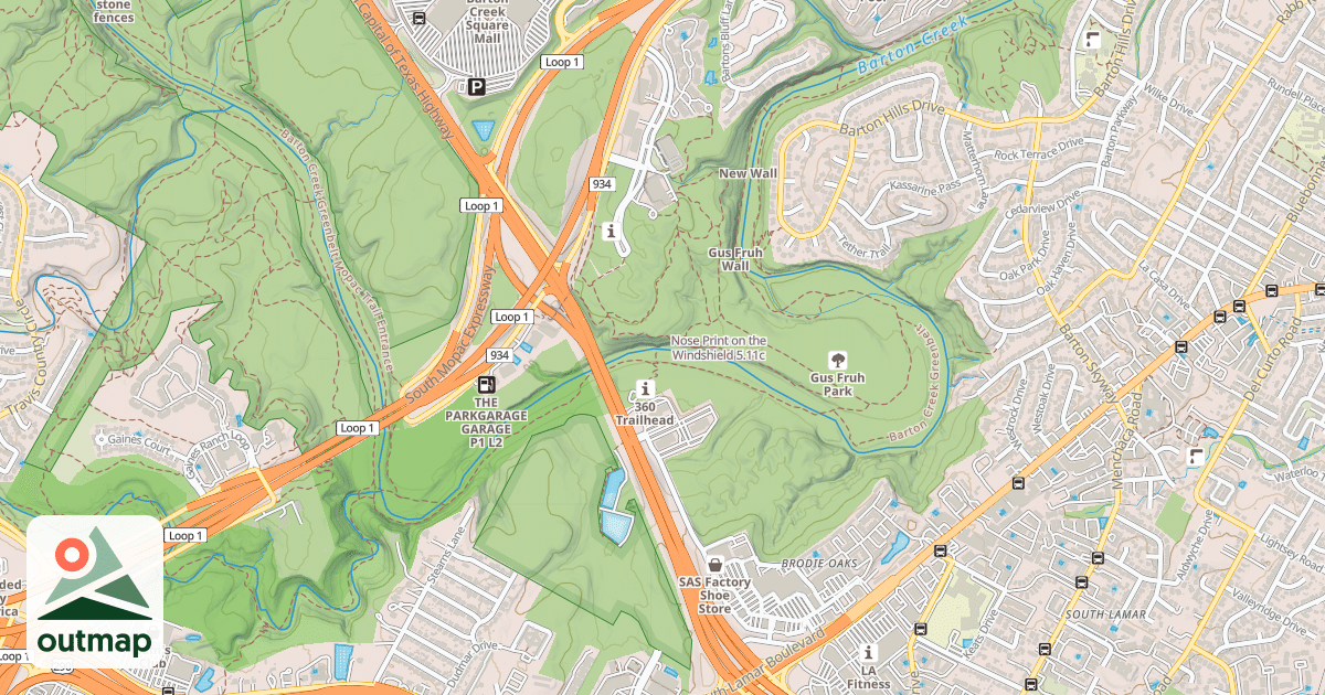 Map of Nose Print on the Windshield