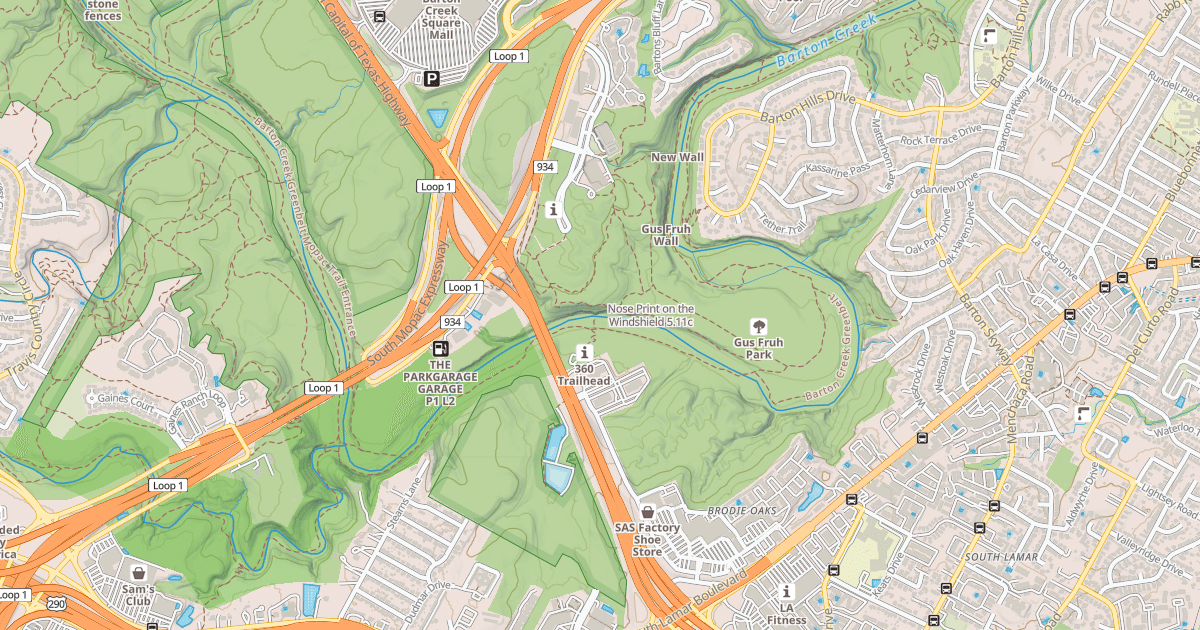 Map preview of Nose Print on the Windshield