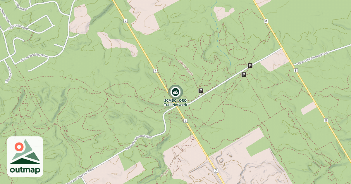 Map of SCMBC - ORO Trail Network