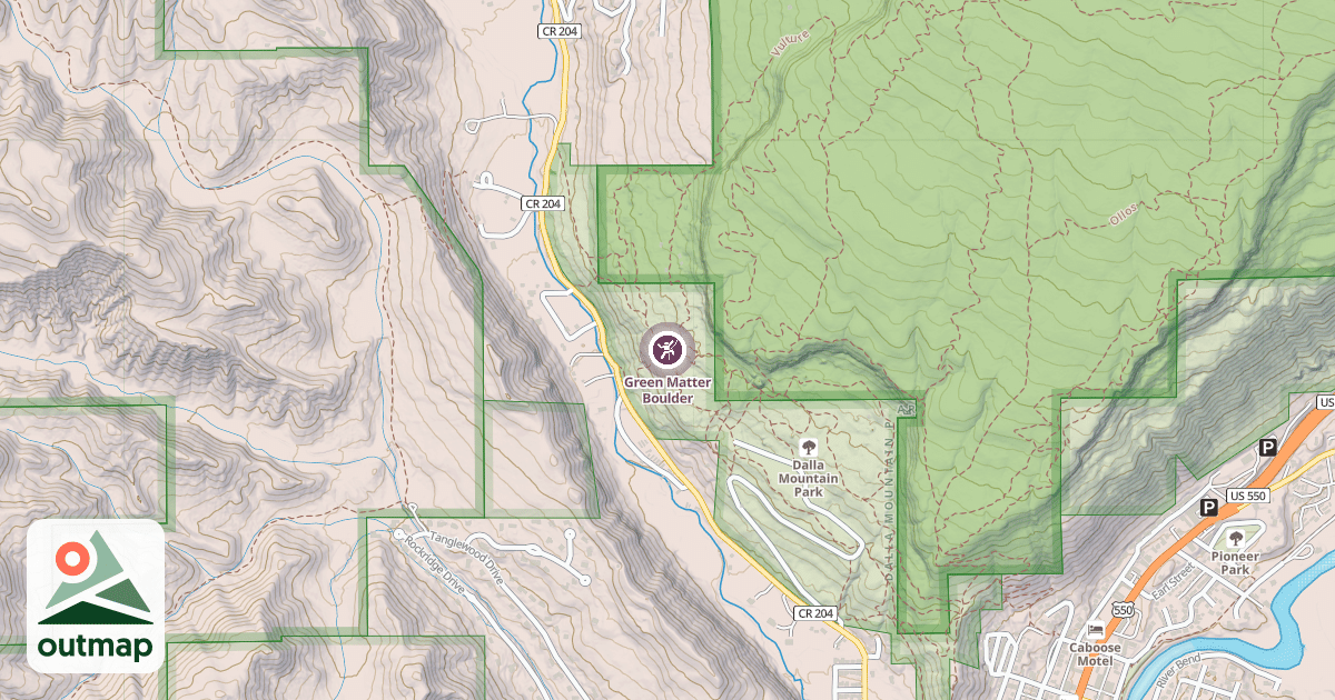 Map of Green Matter Boulder