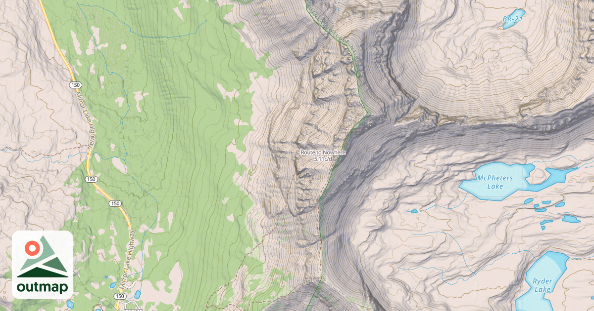 Map of Route to Nowhere