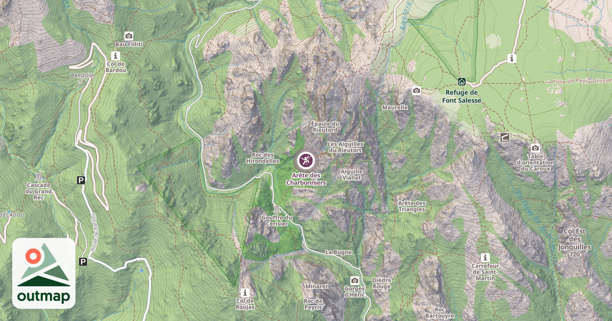 Map of Arête des Charbonniers