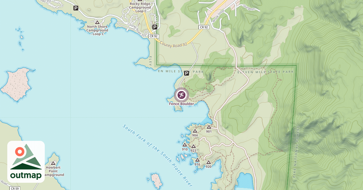 Map of Fence Boulder