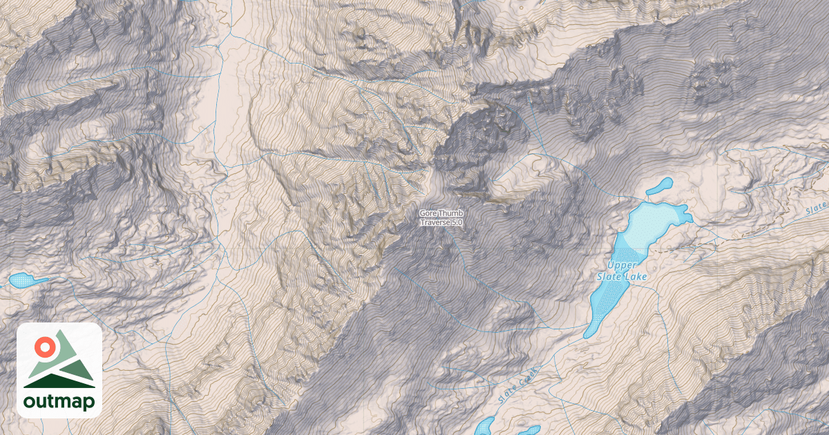 Map of Gore Thumb Traverse