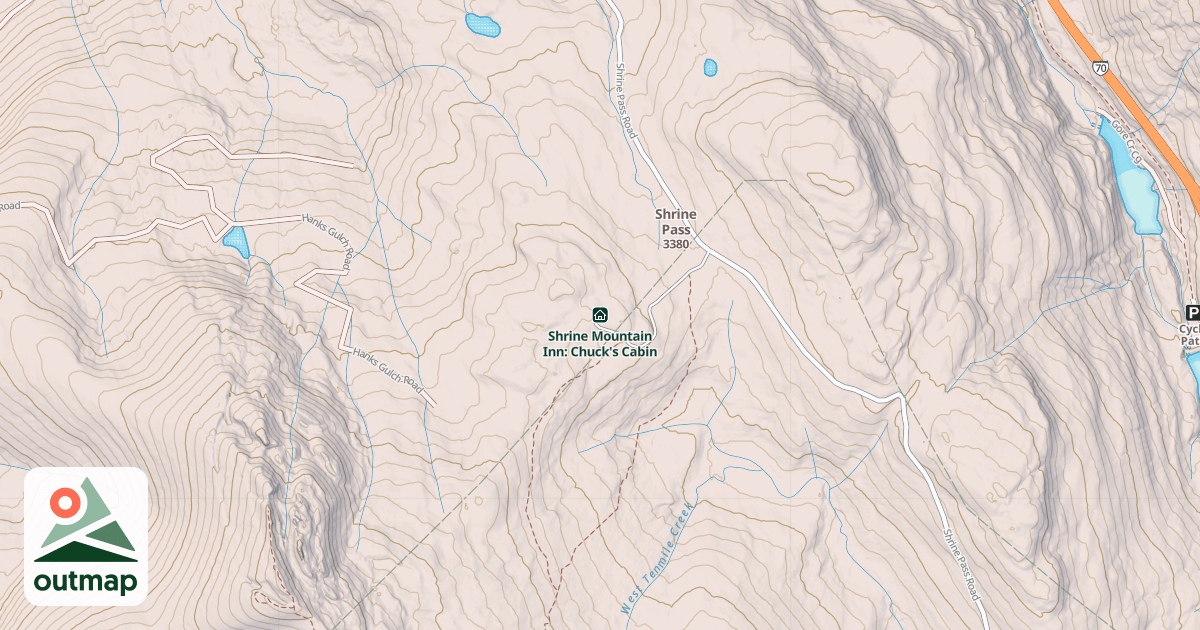 Map of Shrine Mountain Inn: Chuck's Cabin