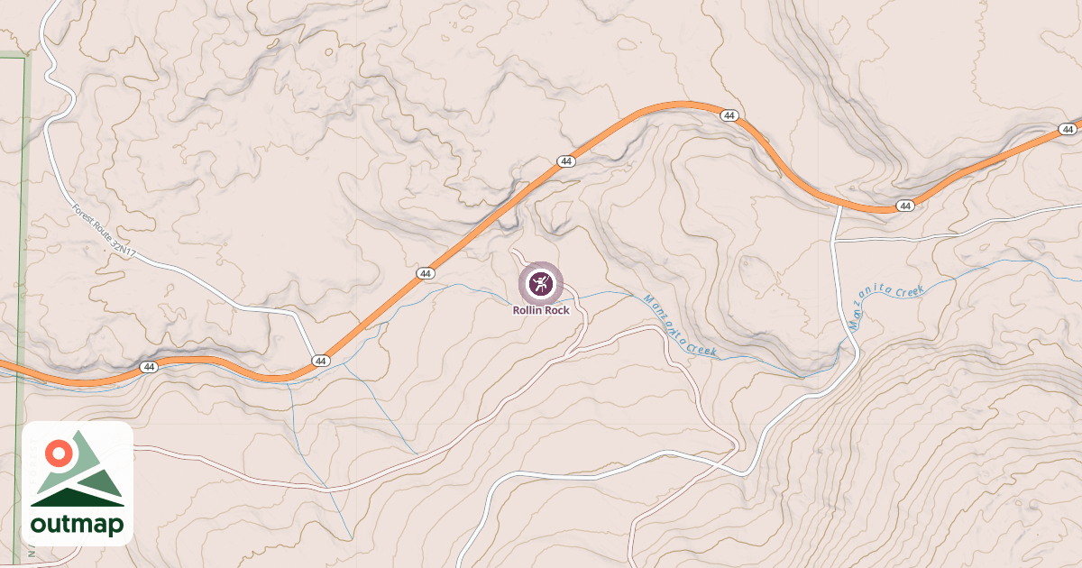 Map of Rollin Rock