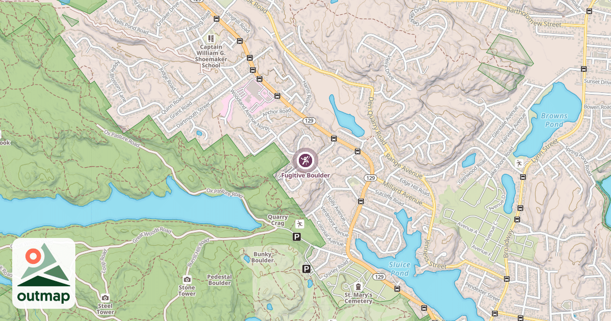 Map of Fugitive Boulder