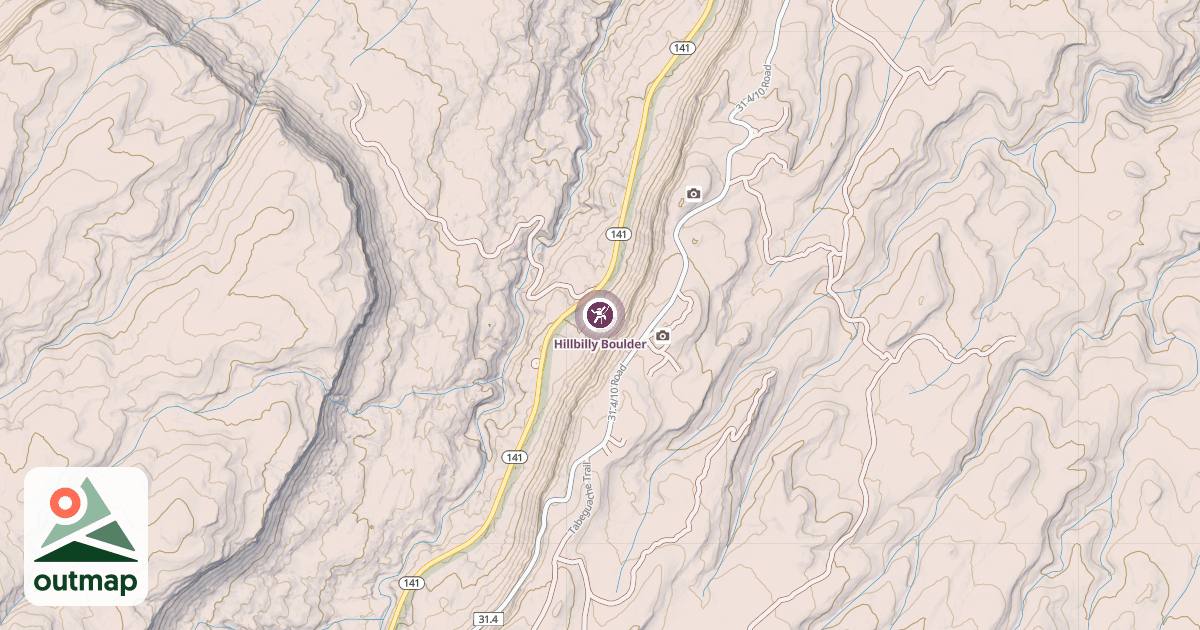 Map of Hillbilly Boulder