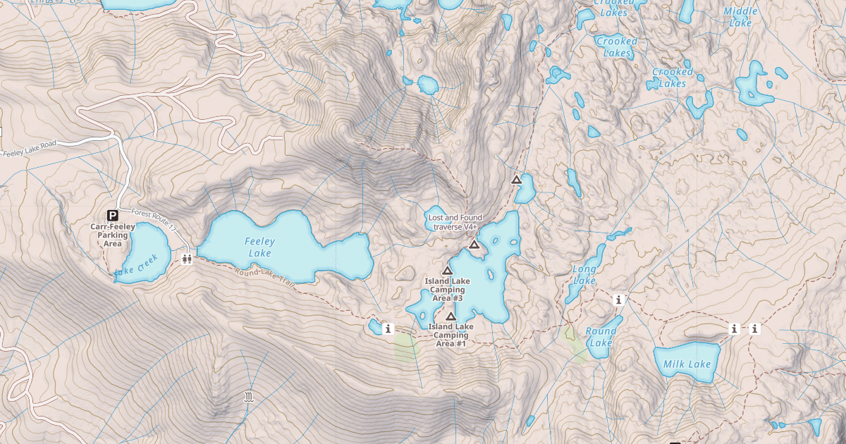 Map preview of Lost and Found traverse