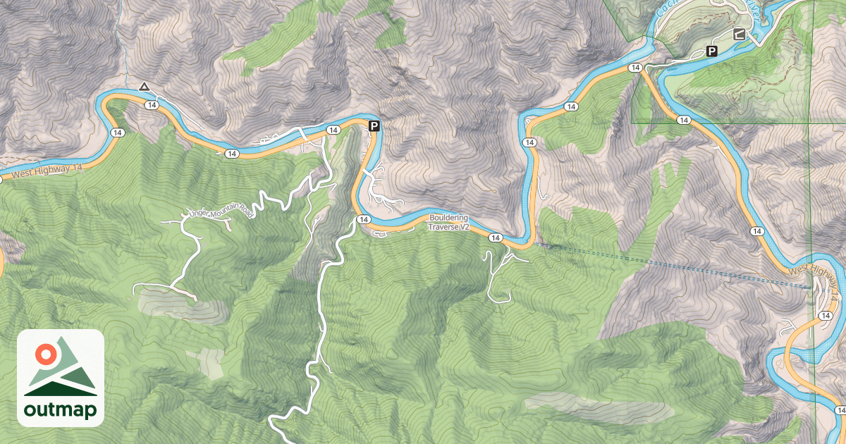 Map of Bouldering Traverse