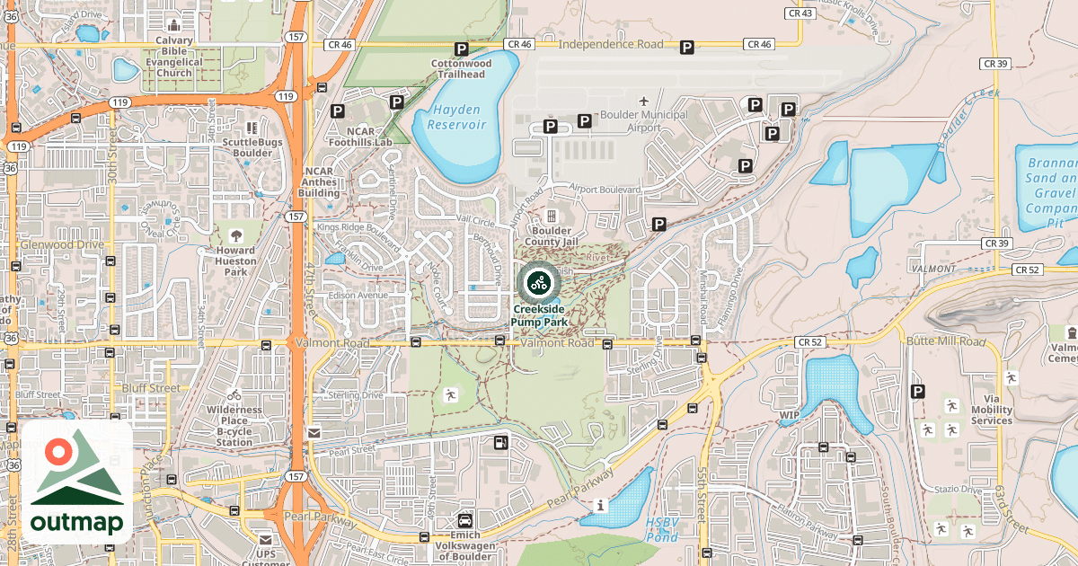 Map of Creekside Pump Park