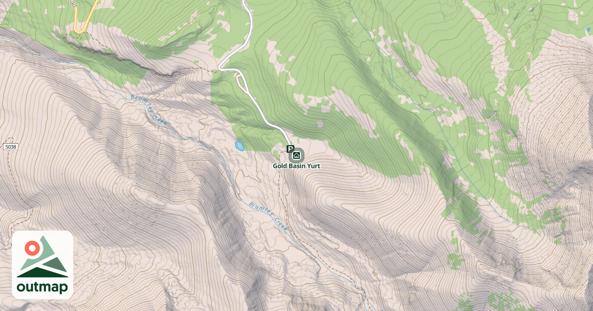 Map of Gold Basin Yurt
