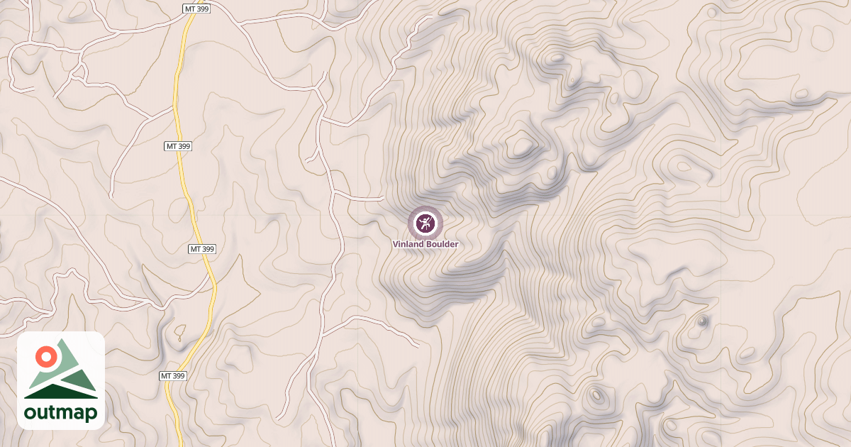 Map of Vinland Boulder