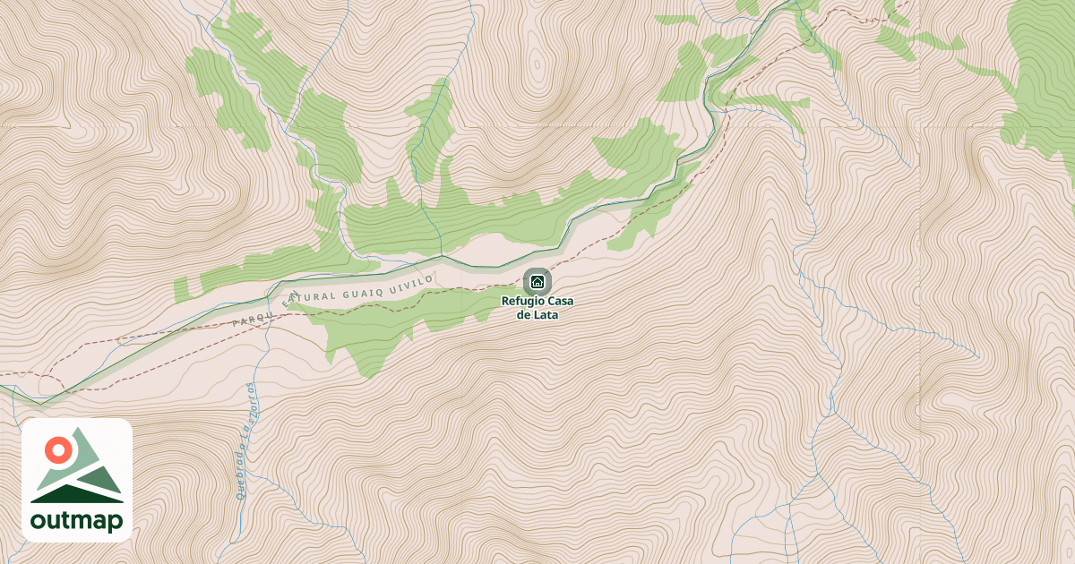 Map of Refugio Casa de Lata