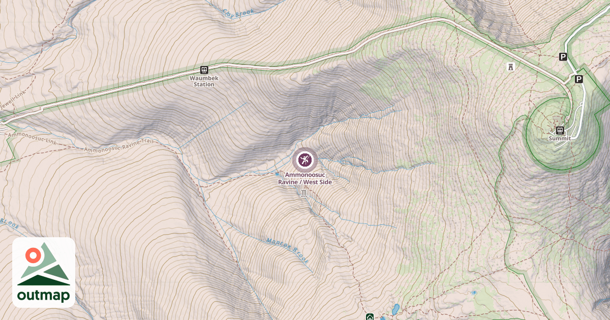 Map of Ammonoosuc Ravine / West Side