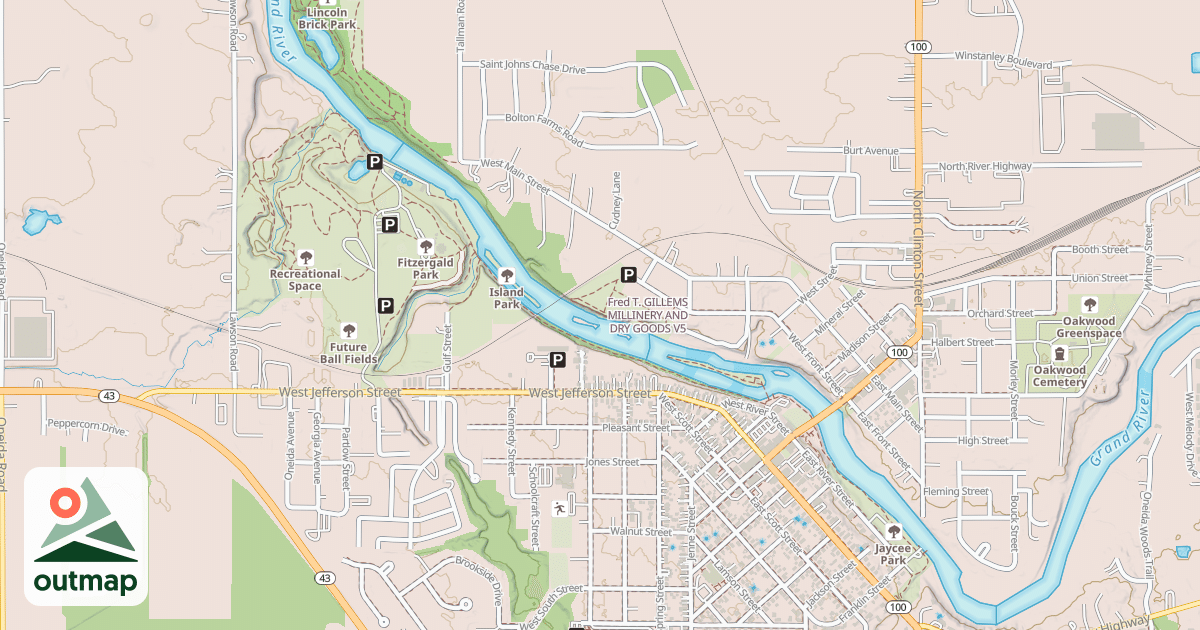 Map of Fred T. GILLEMS MILLINERY AND DRY GOODS
