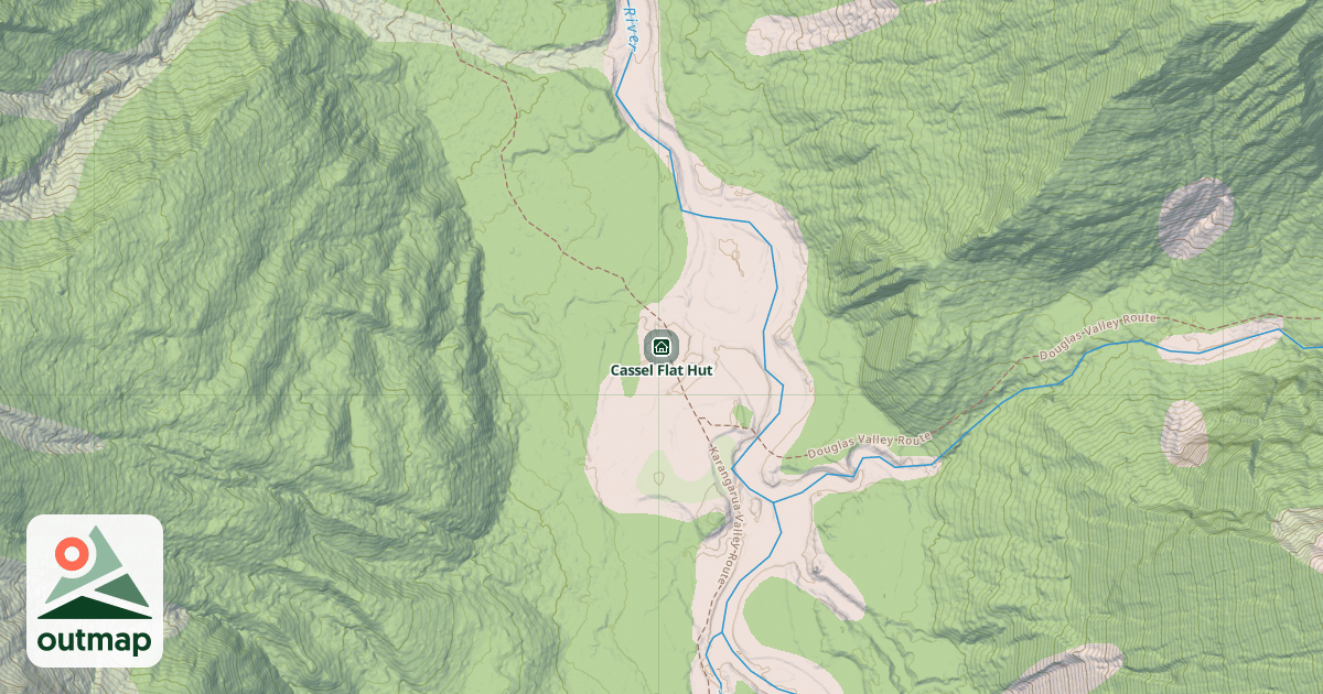 Map of Cassel Flat Hut