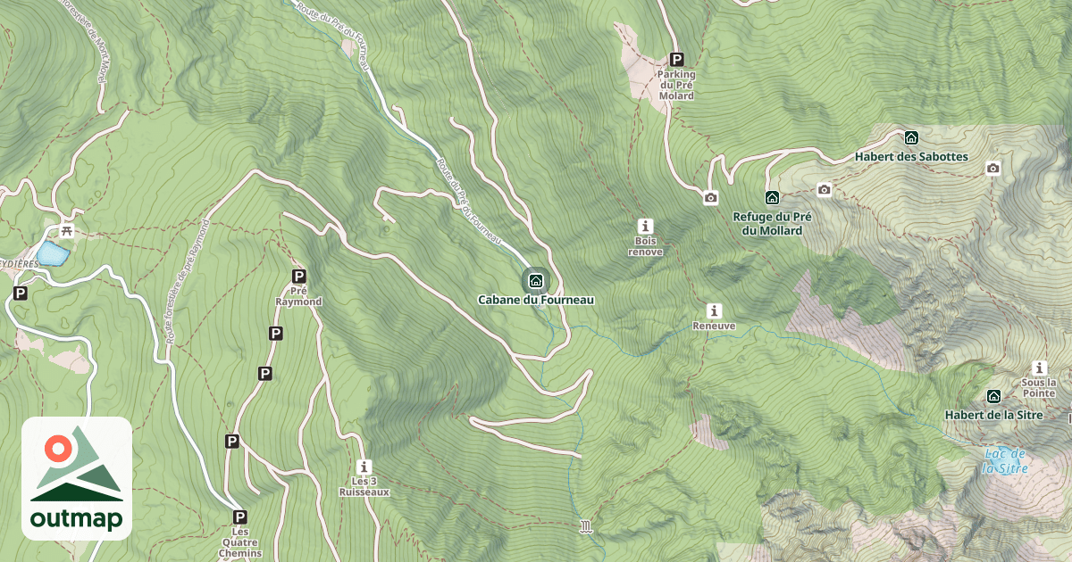 Map of Cabane du Fourneau