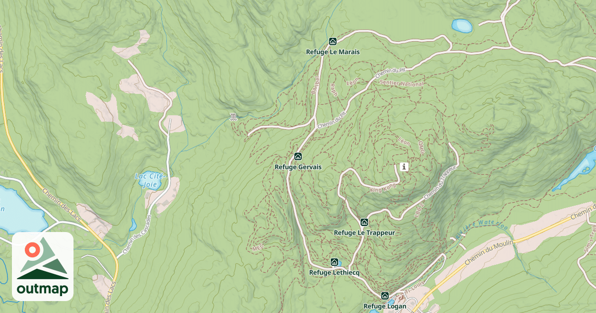 Map of Refuge Gervais