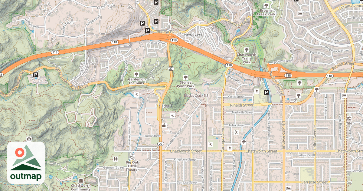 Map of Black's Crack