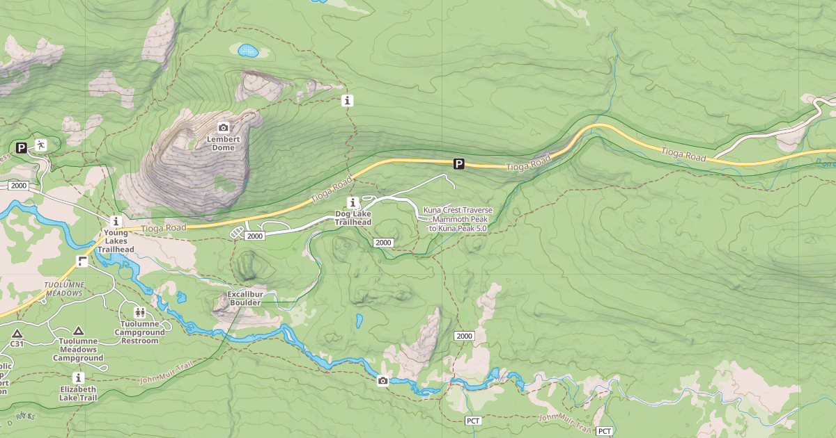Map preview of Kuna Crest Traverse - Mammoth Peak to Kuna Peak