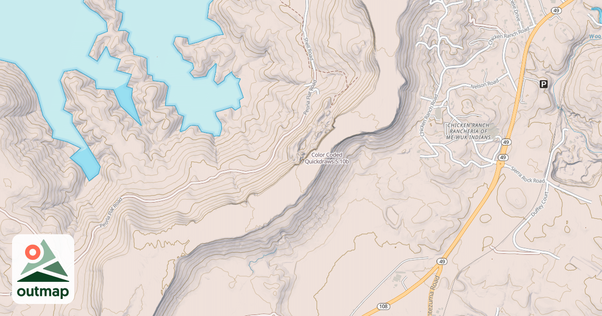 Map of Color Coded Quickdraws