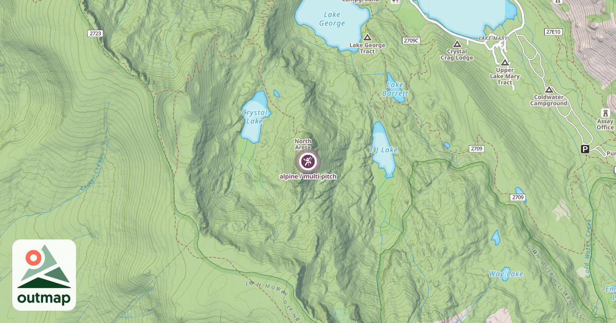 Map of alpine / multi-pitch