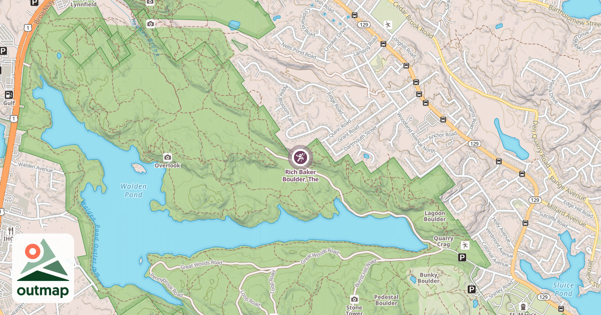 Map of Rich Baker Boulder, The