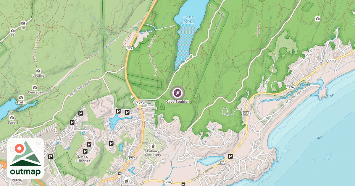 Map of Cave Boulder