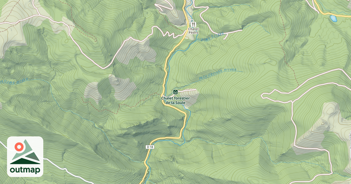Map of Chalet forestier de la Soule